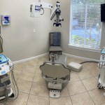 Dental chair in the operatory